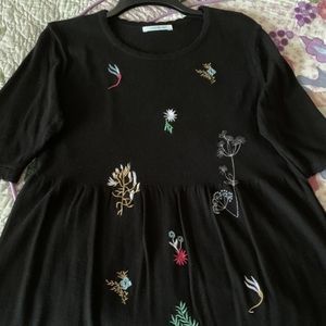 𝅺GLENFIELD  ITALIAN KNITWEAR EMBROIDERED SHORT DRESS​​​